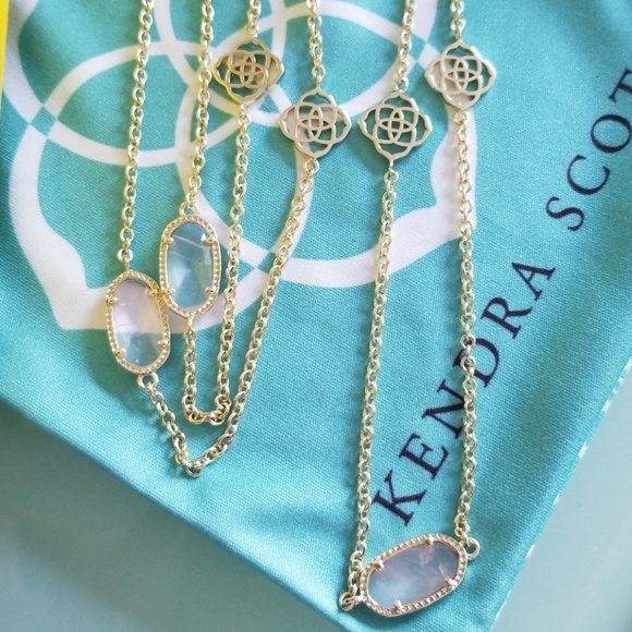 Kendra Scott Rose Quartz Sonya gold necklace - Picture 6 of 7